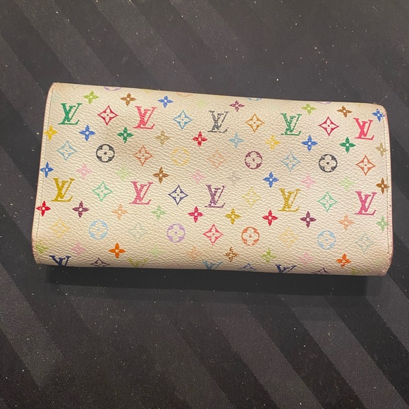 LOUIS VUITTON Takashi Murakami Multicolor Sarah Wallet - Picture 3 of 17